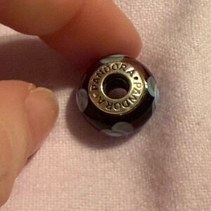 Pandora Black and Silver Polka Dot Charm